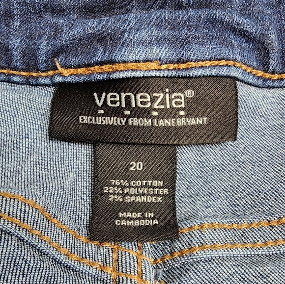 Venezia Lane Bryant Jean Shorts Blue Denim High Rise Plus Size 20 - Picture 5 of 11